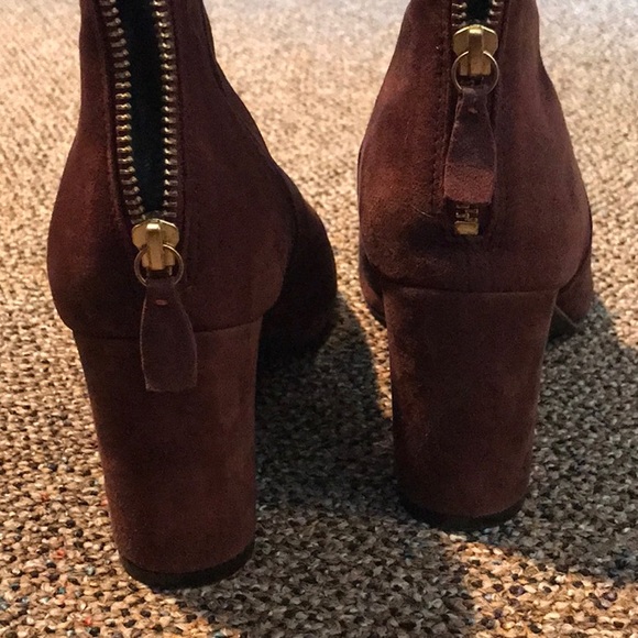 Boden burgundy suede booties size 41 EU / 9 US - Picture 4 of 9